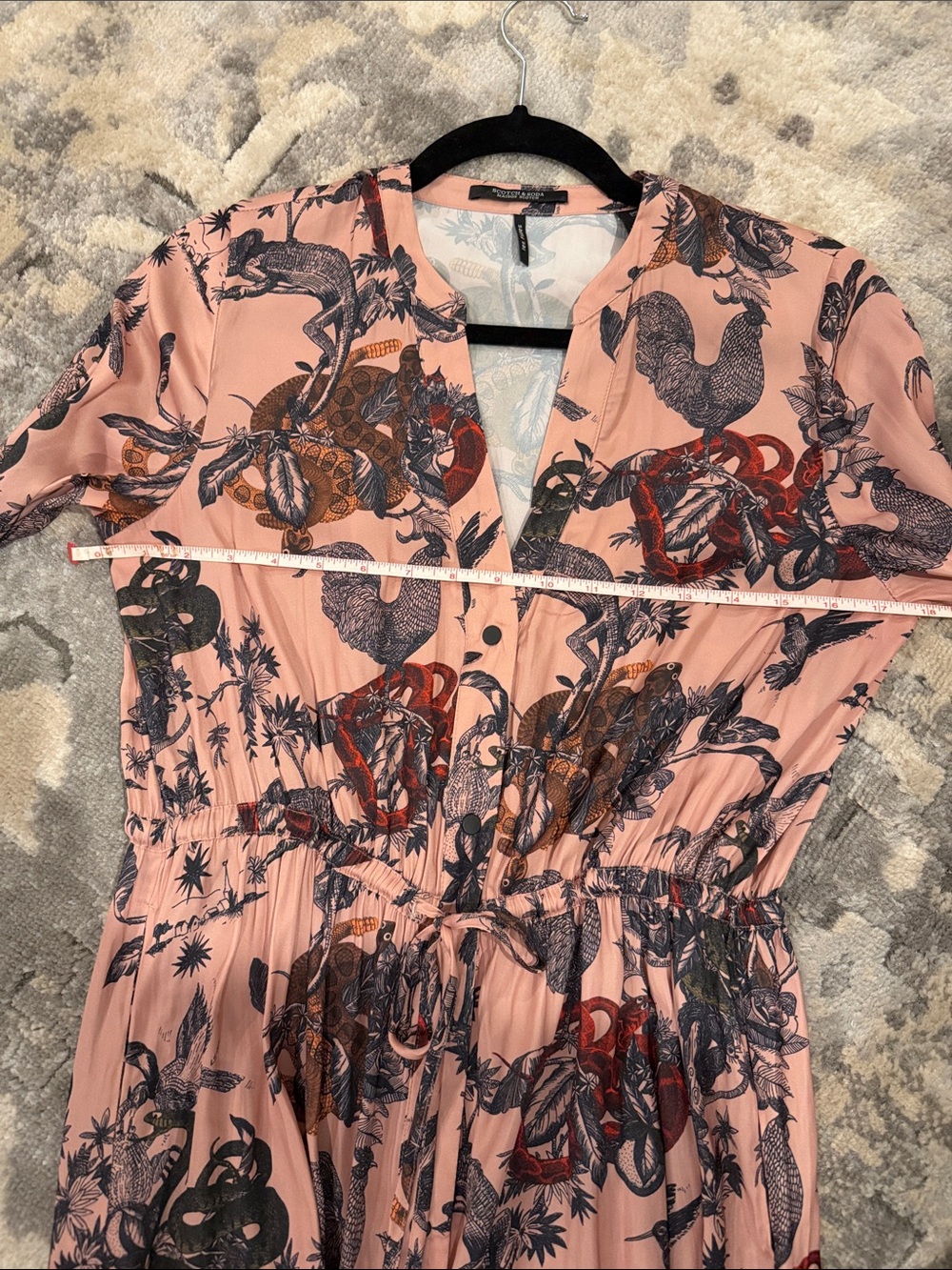 Scotch & Soda Dusty Rose Witchy Print Long Sleeve Dress - Picture 13 of 13
